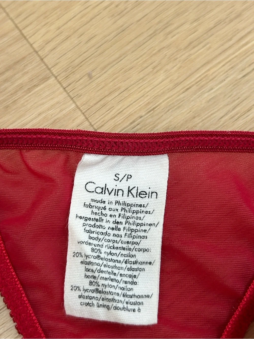 Calvin Klein Hi Leg Cut Thong Panty S